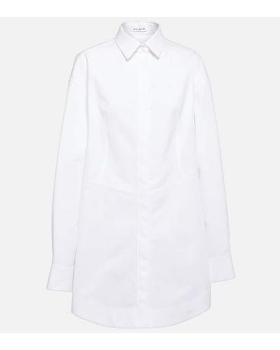 Alaïa Camisa de popelin de algodon - Blanco