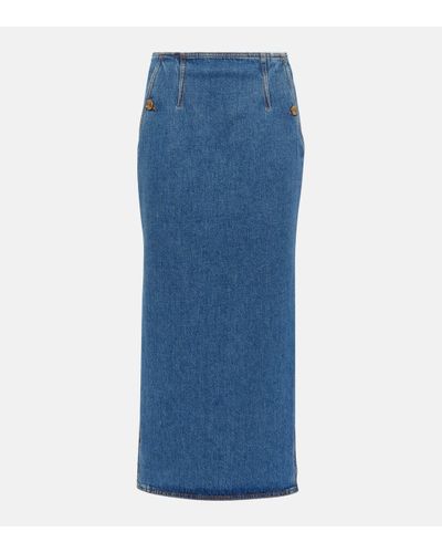 Etro Denim Maxi Skirt - Blue