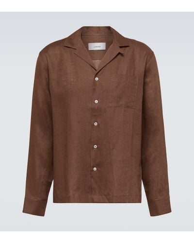 Lardini Linen Shirt - Brown