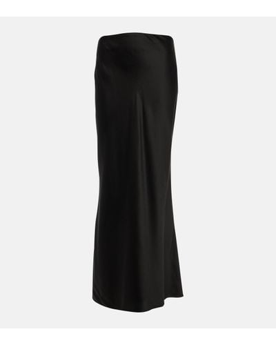 The Sei Silk Maxi Skirt - Black