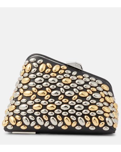 The Attico Clutch Midnight Mini adornado - Negro