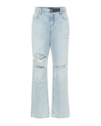 RTA Jeans regular Remi a vita alta distressed - Blu