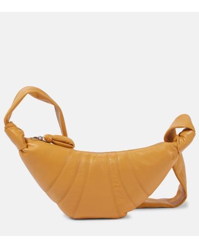 Lemaire Croissant Small Leather Shoulder Bag - Brown