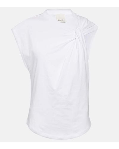 Isabel Marant T-Shirt Nayda aus Baumwoll-Jersey - Weiß