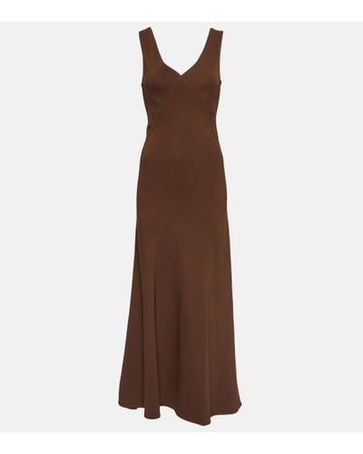 Asceno Bordeaux Slip Dress - Brown
