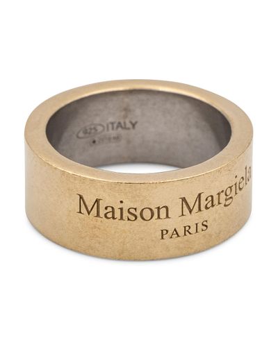 Maison Margiela Logo Sterling Silver Ring - Metallic