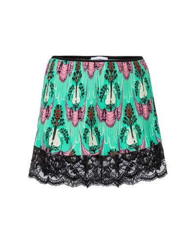 Rabanne High-rise Floral Jersey Shorts - Green