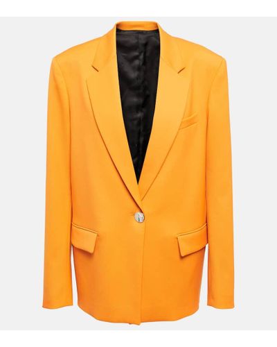 The Attico Bianca Wool-blend Blazer - Orange