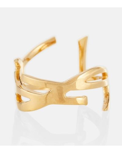 Saint Laurent Opyum Twist Logo Ring - Metallic