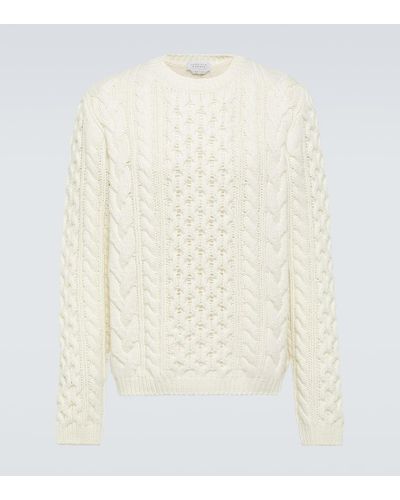 Gabriela Hearst Geoffrey Cable-knit Cashmere Sweater - White