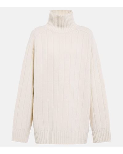 Totême Ribbed Wool And Cashmere Jumper - White