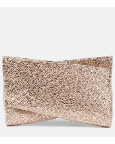 Christian Louboutin Loubitwist Small Embellished Clutch - Natural