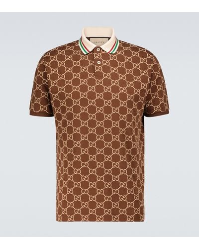Gucci Polo Shirt With Logo - Brown