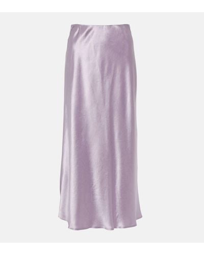 Max Mara Blando Satin Slip Skirt - Purple