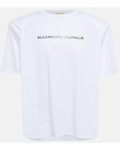 Alexandre Vauthier T-shirt en coton a logo - Blanc