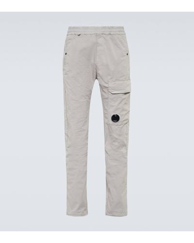 C.P. Company Cotton-blend Cargo Trousers - Grey