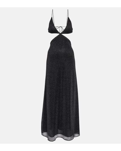 Oséree Vestido Lumiere con aberturas - Negro
