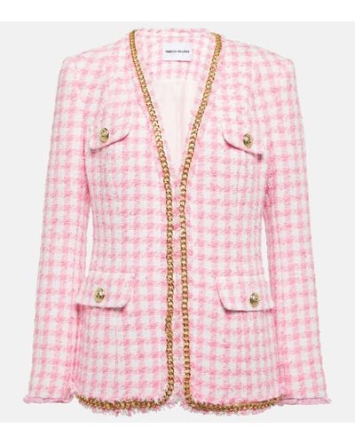 Rebecca Vallance Gabrielle Checked Tweed Jacket - Pink