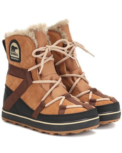 Sorel Explorer Suede Boots in Brown - Lyst