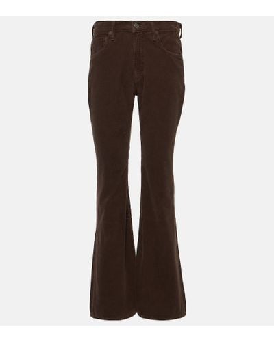 Citizens of Humanity Isola Corduroy Flared Pants - Brown
