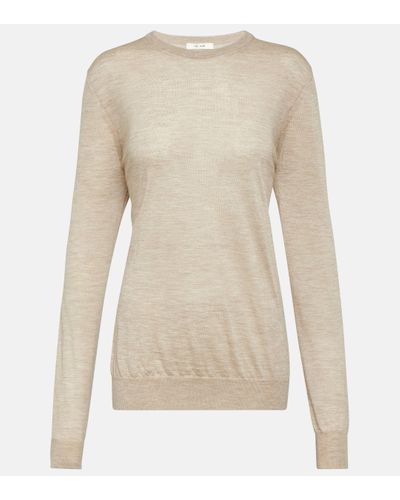 The Row Exeter Cashmere Top - Natural