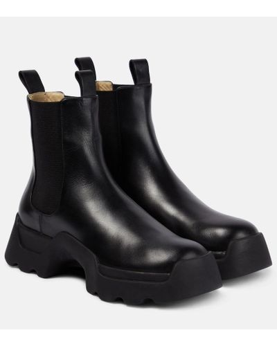 Proenza Schouler Chelsea Boots Stomp aus Leder - Schwarz