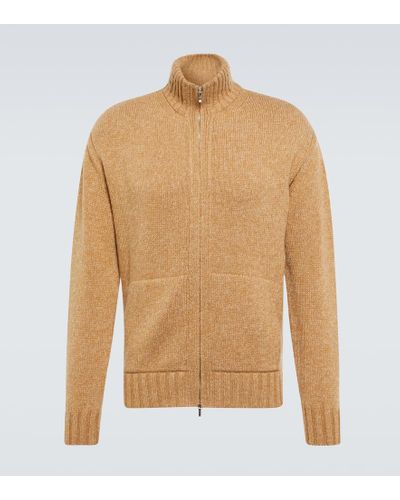 Loro Piana Cashmere Zip-up Sweater - Natural