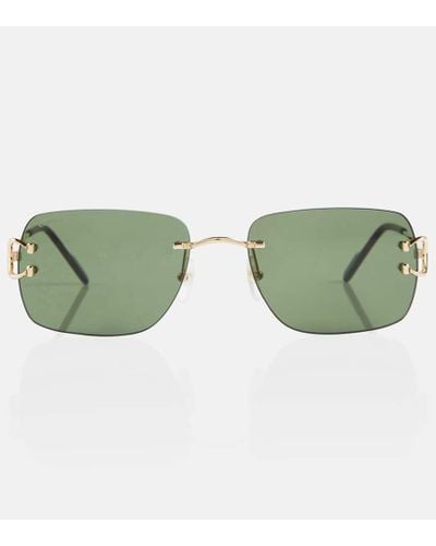 Cartier Rectangular Sunglasses - Green