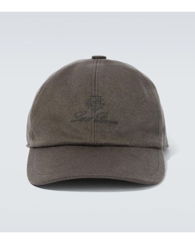 Loro Piana Cappello da baseball in cashmere - Grigio