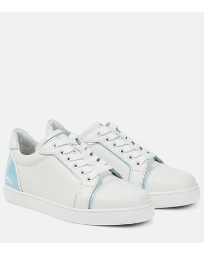 Christian Louboutin Fun Vieira Brand-embellished Leather Low-top Trainers - White