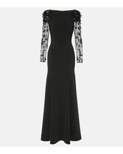Jenny Packham Adella Tulle Maxi Dress - Black