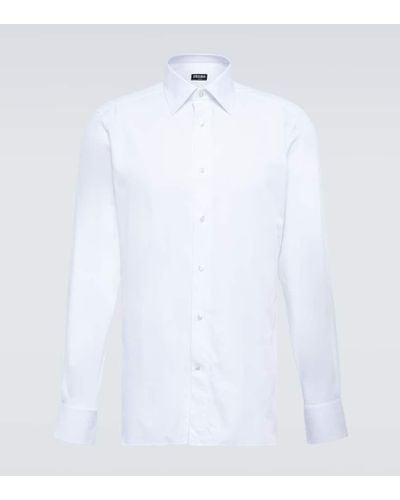 Zegna Camisa de algodon Trofeo - Blanco