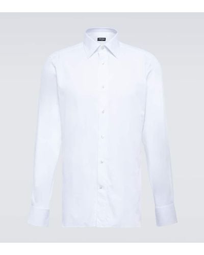 ZEGNA Camicia Trofeo in cotone - Bianco