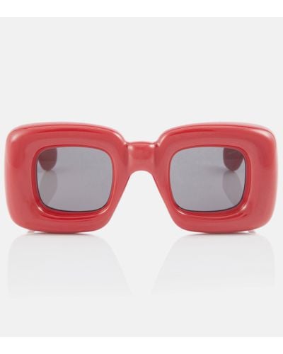 Loewe Lunettes de soleil Inflated carrees - Rouge