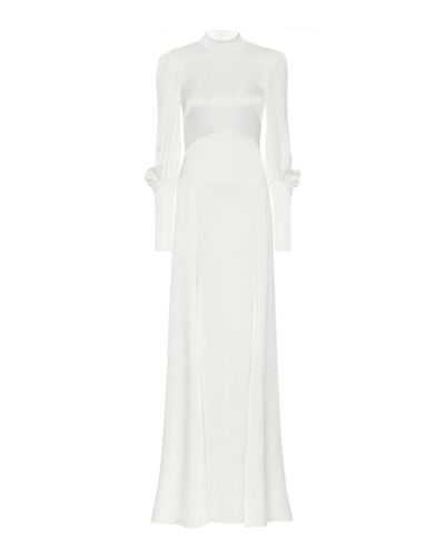 Temperley London Eleanor Crêpe-satin Bridal Gown - White