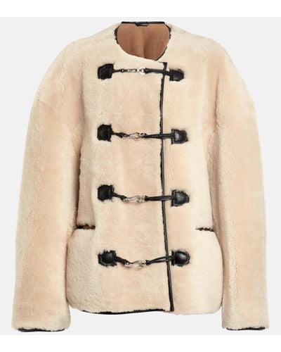 Totême Teddy Relaxed-fit Shearling Jacket - Natural