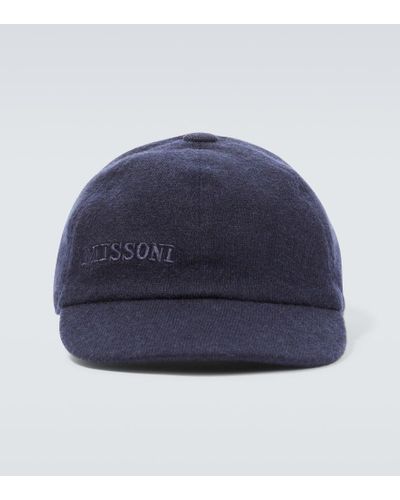 Missoni Cappello da baseball in cashmere - Blu