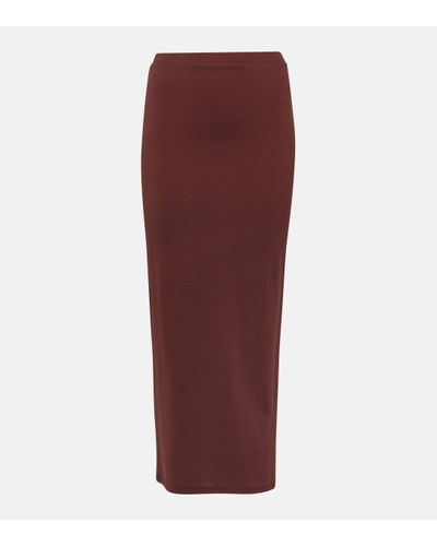 Alexandre Vauthier Jersey Pencil Skirt - Red