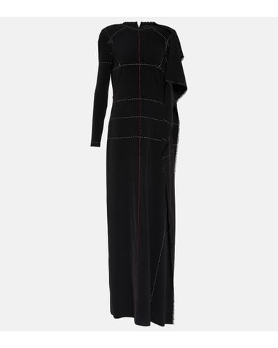 Balenciaga Draped Jersey Gown - Black