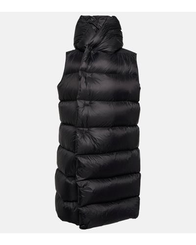 Rick Owens Down-paneled Hooded Coat - Black