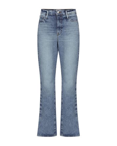 FRAME High-Rise Straight Jeans Le Drew - Blau