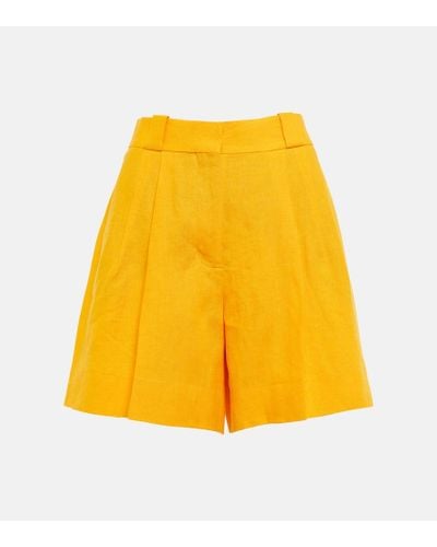 Blazé Milano Fell Linen Shorts - Yellow