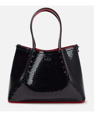 Christian Louboutin Borsa Cabarock Mini in vernice - Nero