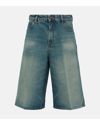 Victoria Beckham Bermudas de denim - Azul