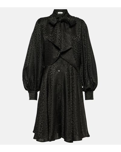 Nina Ricci Robe chemise en jacquard - Noir