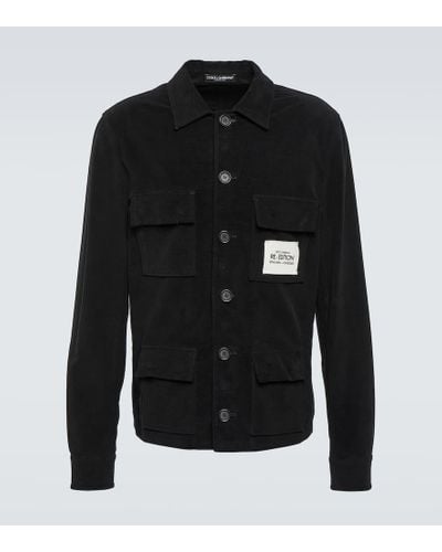 Dolce & Gabbana Re-Edition Hemdjacke aus Baumwolle - Schwarz