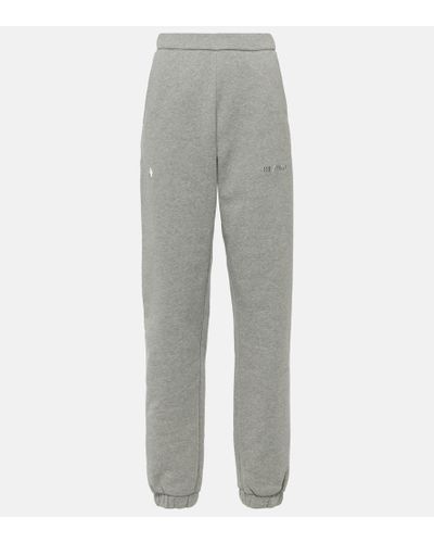 The Attico Penny Cotton Jersey Sweatpants - Gray