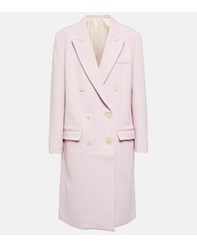 Isabel Marant Fantine Wool And Cotton Coat - Pink