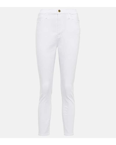 FRAME High-Rise Skinny Jeans Ali - Weiß