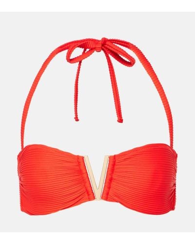 Heidi Klein Top de bikini bandeau Vicenza - Rojo